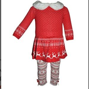 NWT Toddler Girl Holiday Christmas Sweater Dress